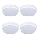 Set 4 Aplice LED 30W Rotunde pentru Exterior, 4000K, Alb