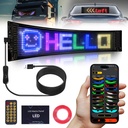 Display LED Auto RGB 120x595 mm, Matrix LED Programabil pentru Lunetă, Control APP, USB