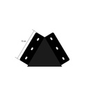 Conector tip V negru 10 cm